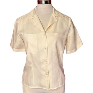 Ivory White Short Sleeve Blouse